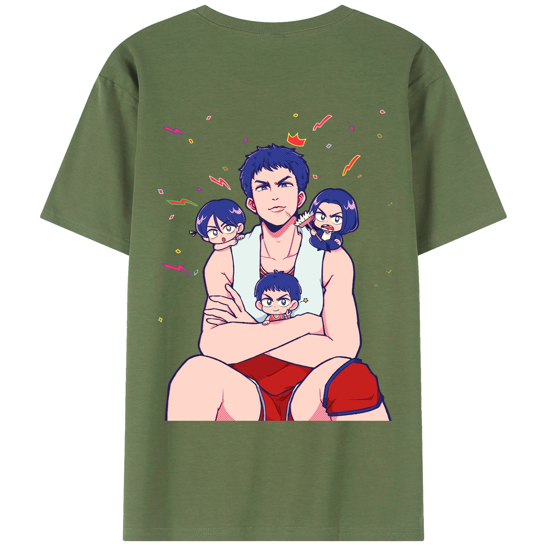 （画像用） SLAM DUNK／スラムダンク 綿100％ メンズ半袖Tシャツ（バックプリント） 通気性